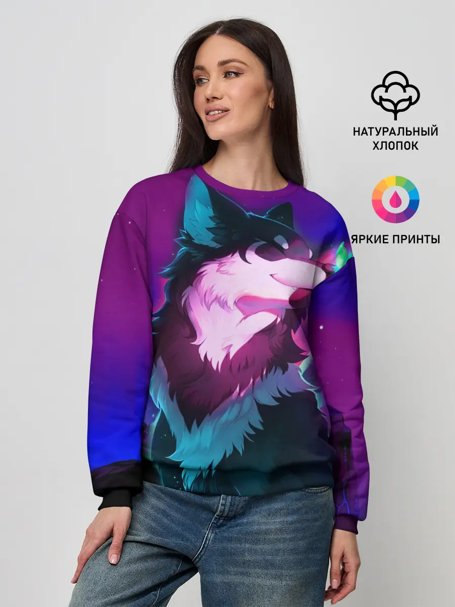 Женский свитшот / Сказочный волк