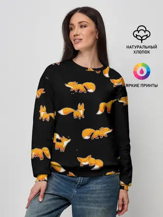 Женский свитшот / Лисы