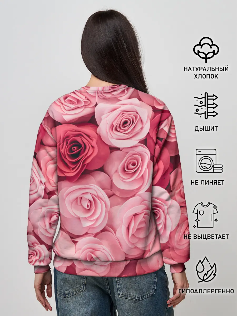 Женский свитшот / Розовые Розы