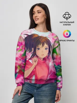 Женский свитшот / Унесенные призраками Акварель