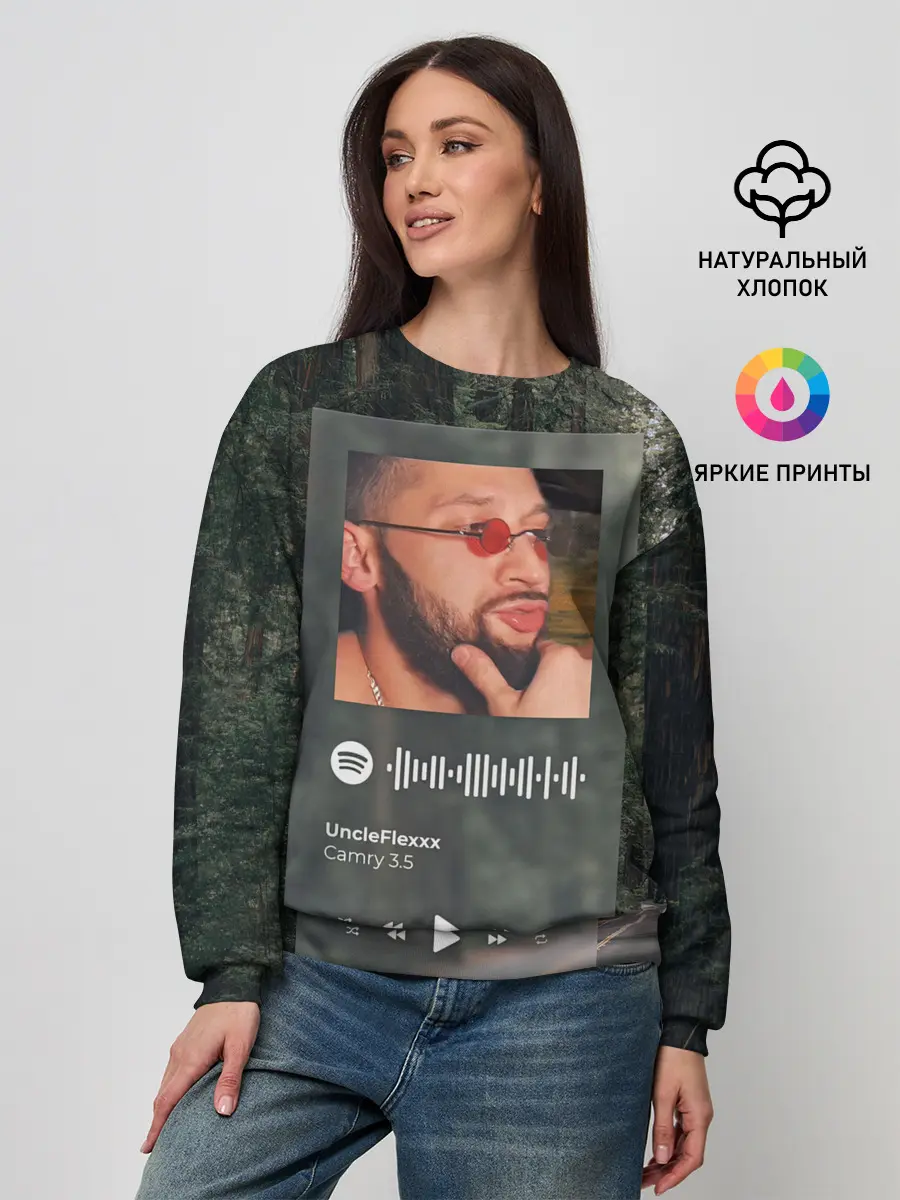 Женский свитшот / Camry 3.5 / Spotify - QR