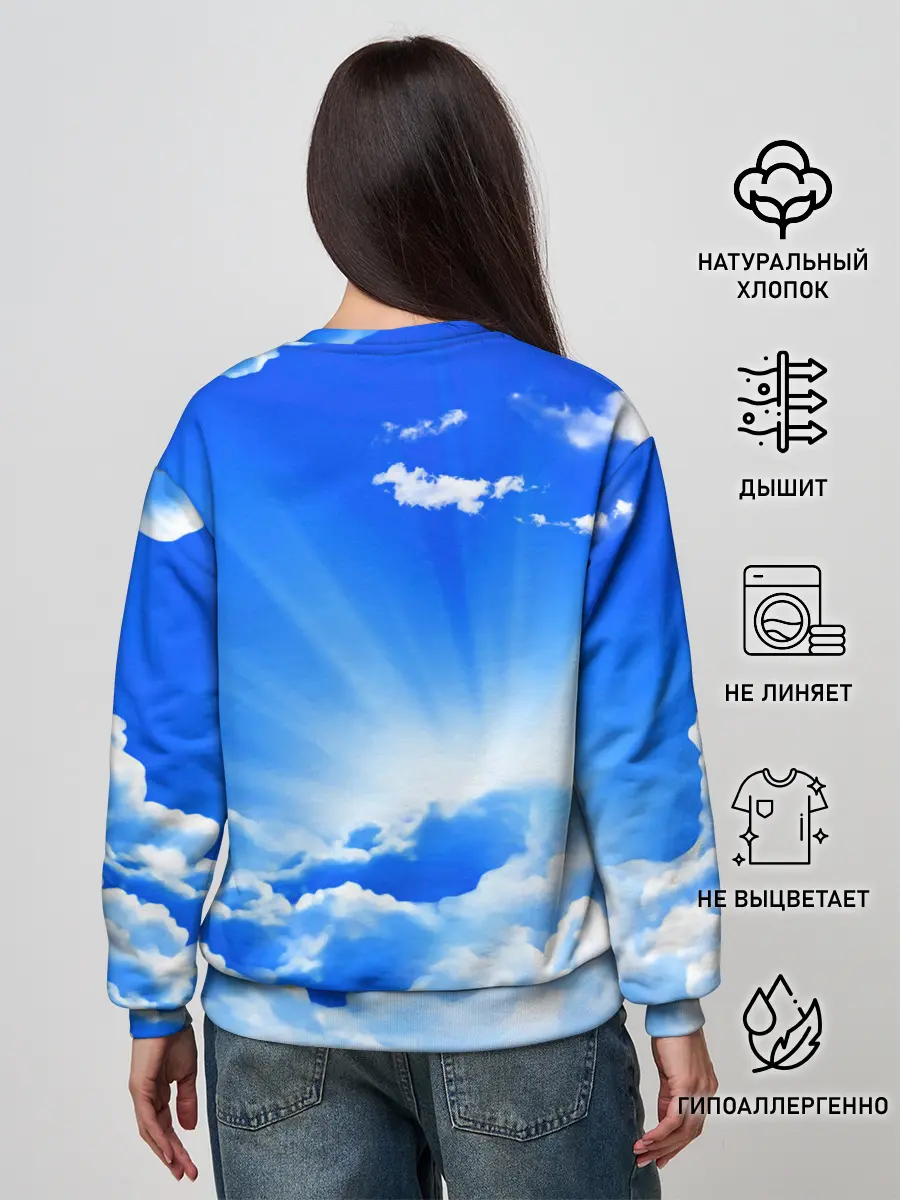 Женский свитшот / Кот в облаках