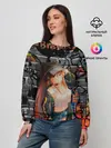 Женский свитшот / Anime Girl with Graffiti
