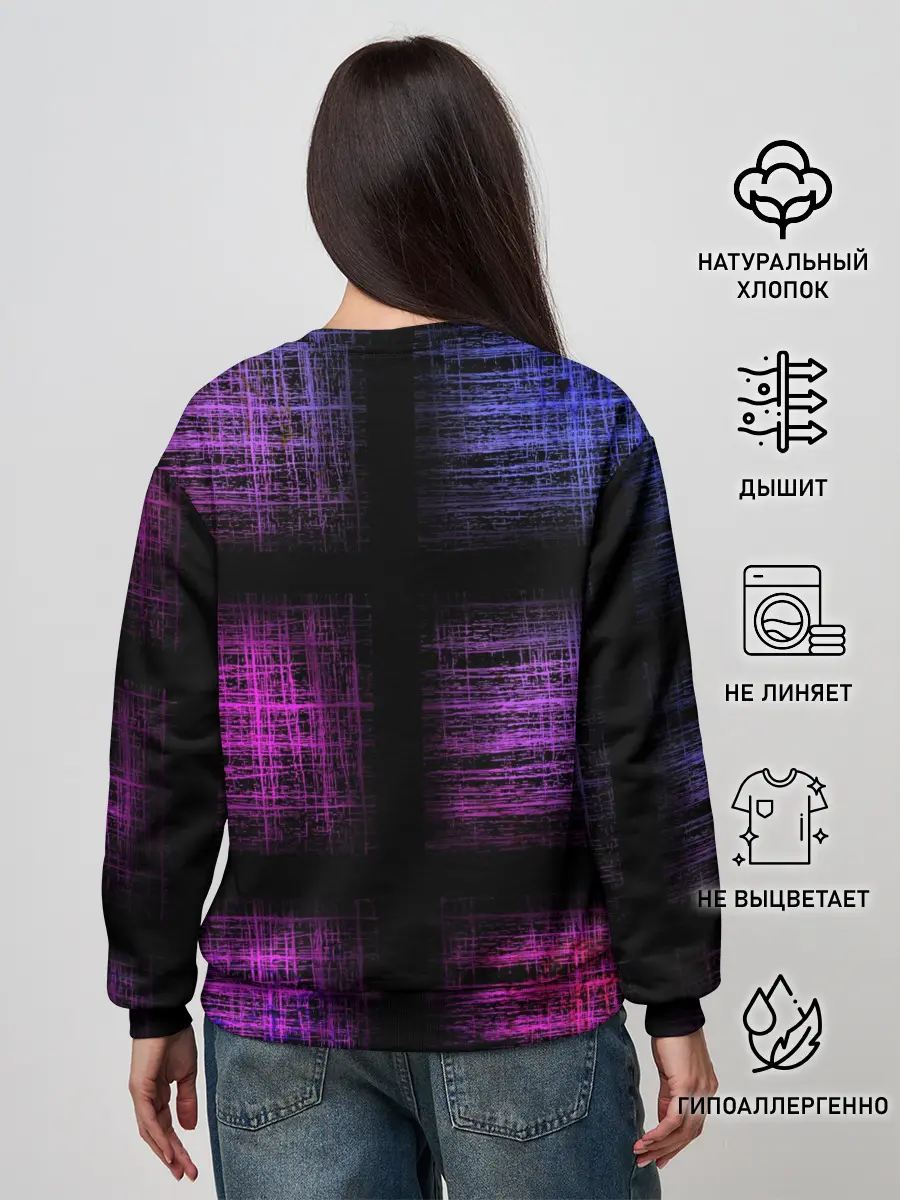 Женский свитшот / Неоновая абстракция