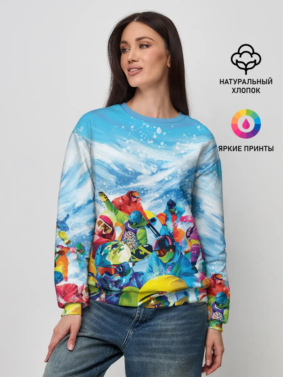 Женский свитшот / Палитра сноуборд