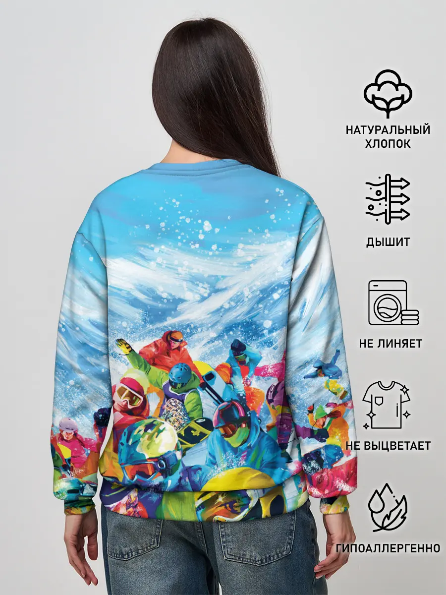 Женский свитшот / Палитра сноуборд