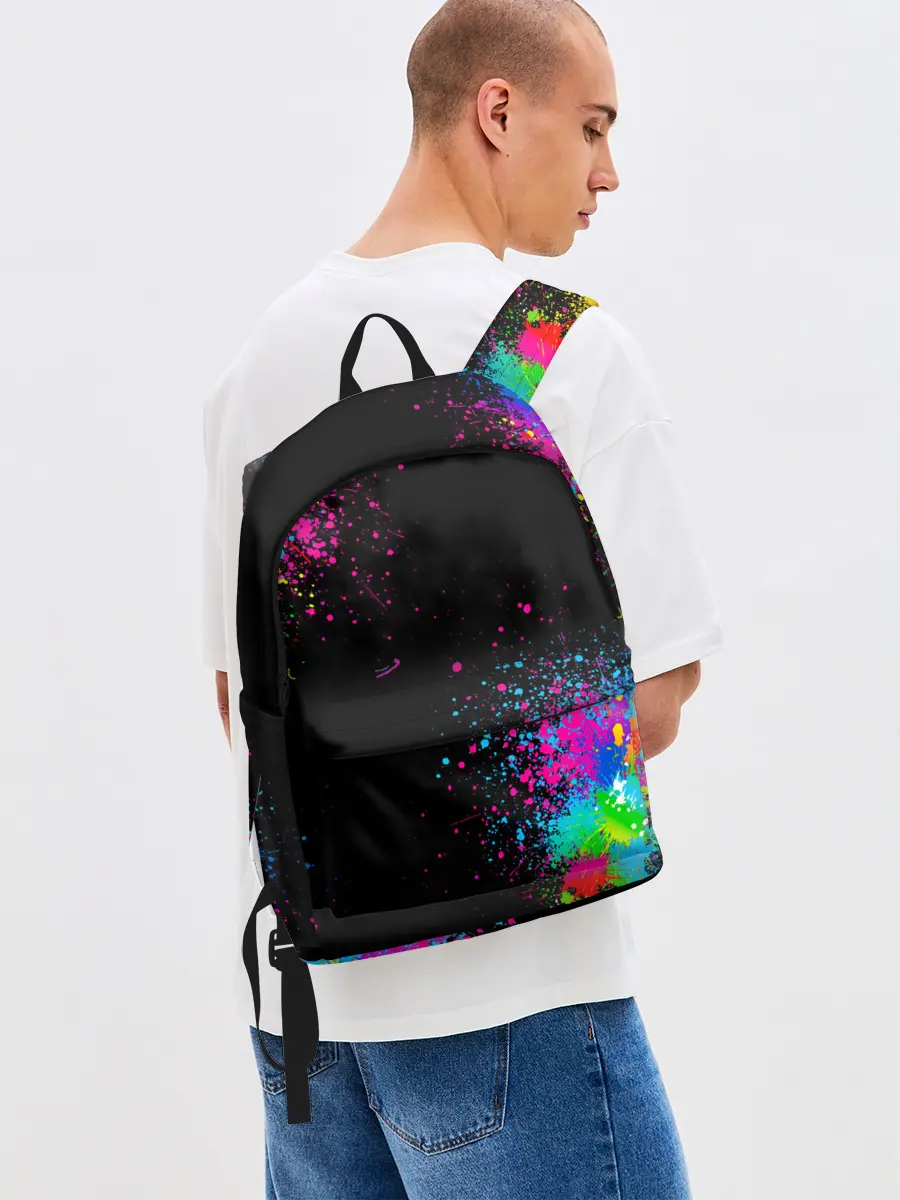 Рюкзак джинсовый / Брызги красок