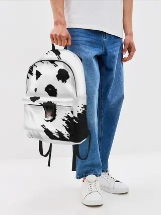 Рюкзак джинсовый / Панда | ЧБ