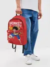Рюкзак джинсовый / Monkey D. Luffy на красном