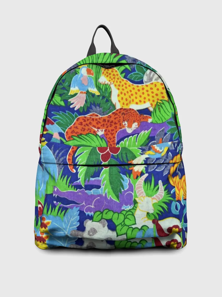 Рюкзак джинсовый / Текстура Холст | Сафари