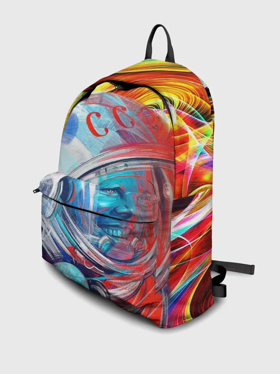 Рюкзак джинсовый / Юрий Гагарин | Всплеск Цветов