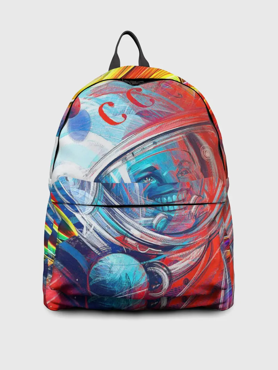 Рюкзак джинсовый / Юрий Гагарин | Всплеск Цветов