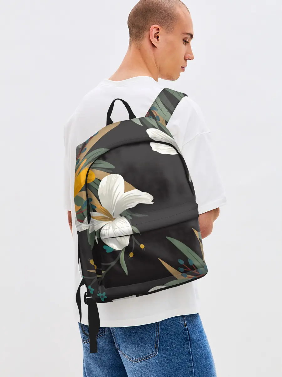 Рюкзак джинсовый / Цветочный арт