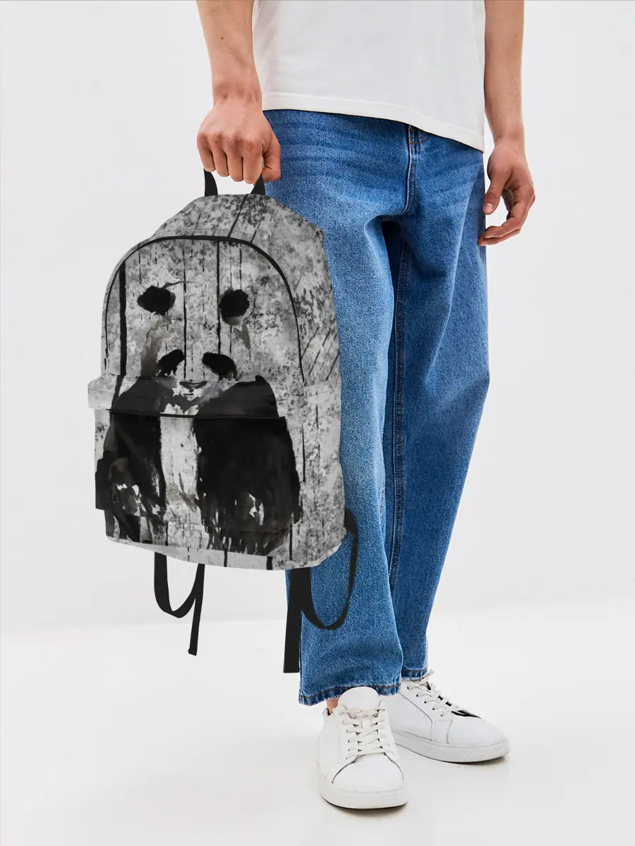Рюкзак джинсовый / Грустная Панда