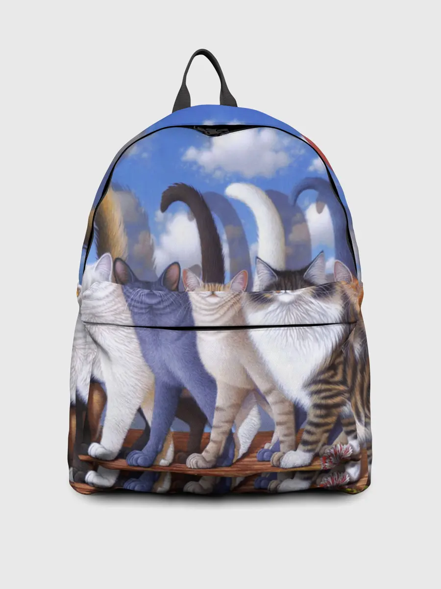 Рюкзак джинсовый / Коты