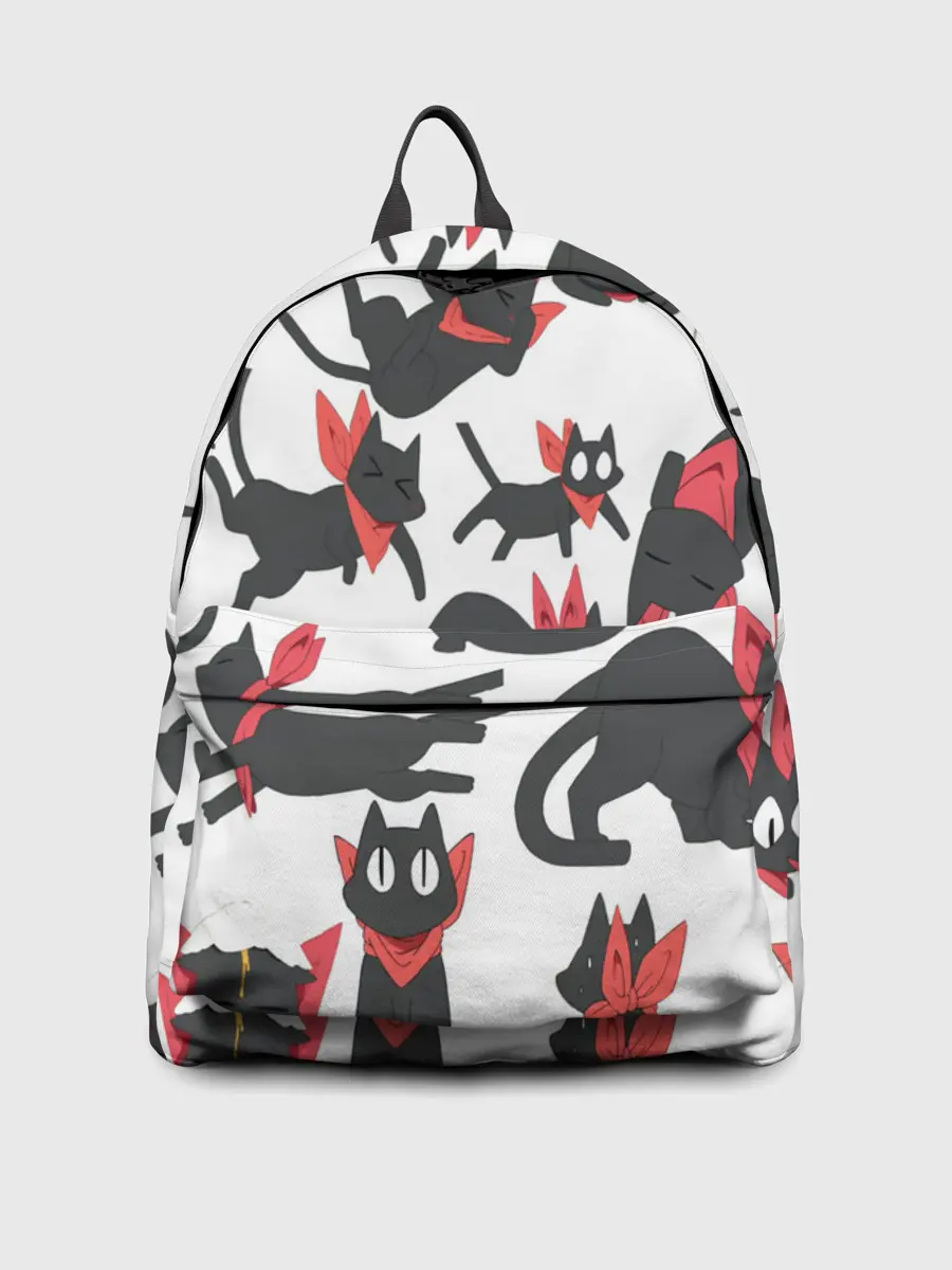 Рюкзак джинсовый / Черный котик