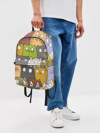 Рюкзак джинсовый / СОВЫ КОТИКИ