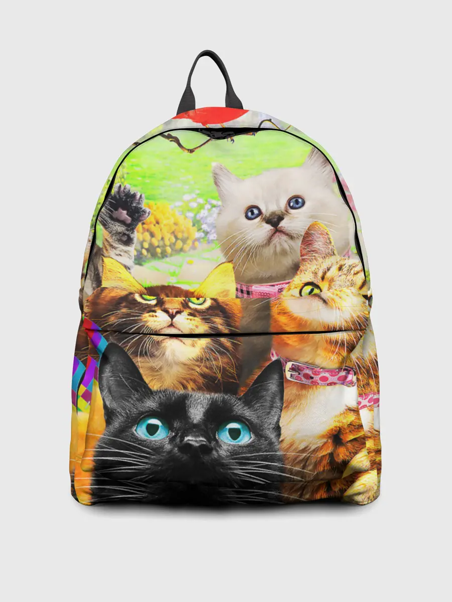 Рюкзак джинсовый / КОТЫ