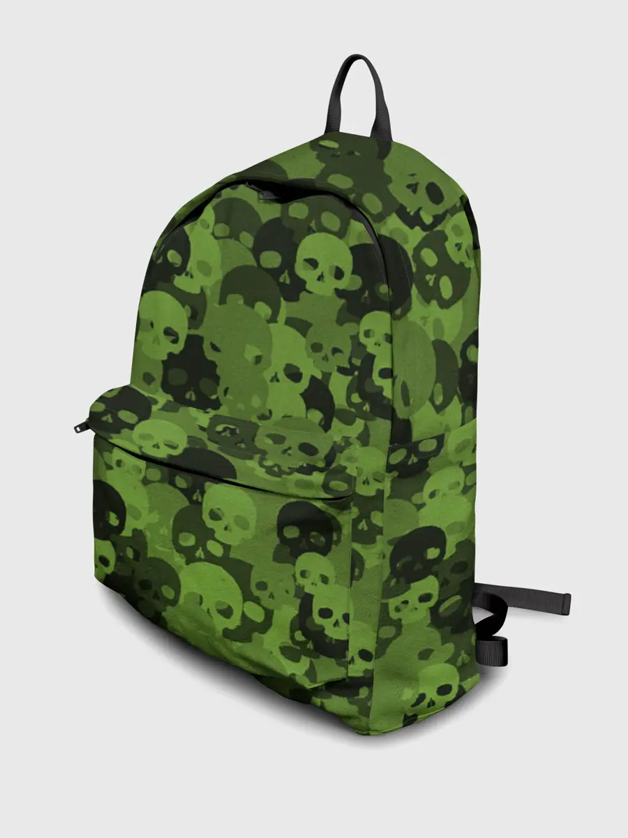Рюкзак джинсовый / Камуфляж Черепа | Текстура