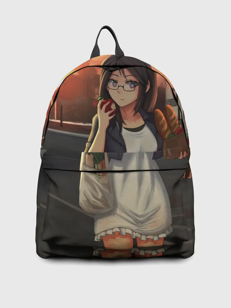 Рюкзак джинсовый / Девочка с продуктами