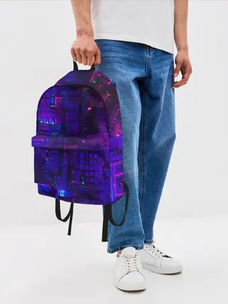 Рюкзак джинсовый / NEON CUBES