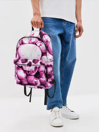 Рюкзак джинсовый / череп