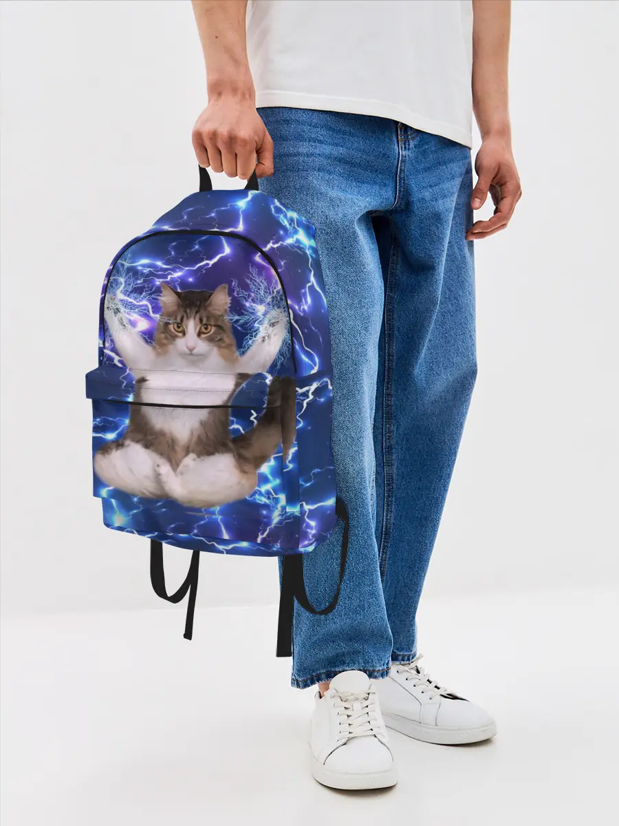 Рюкзак джинсовый / Грозовой Котик