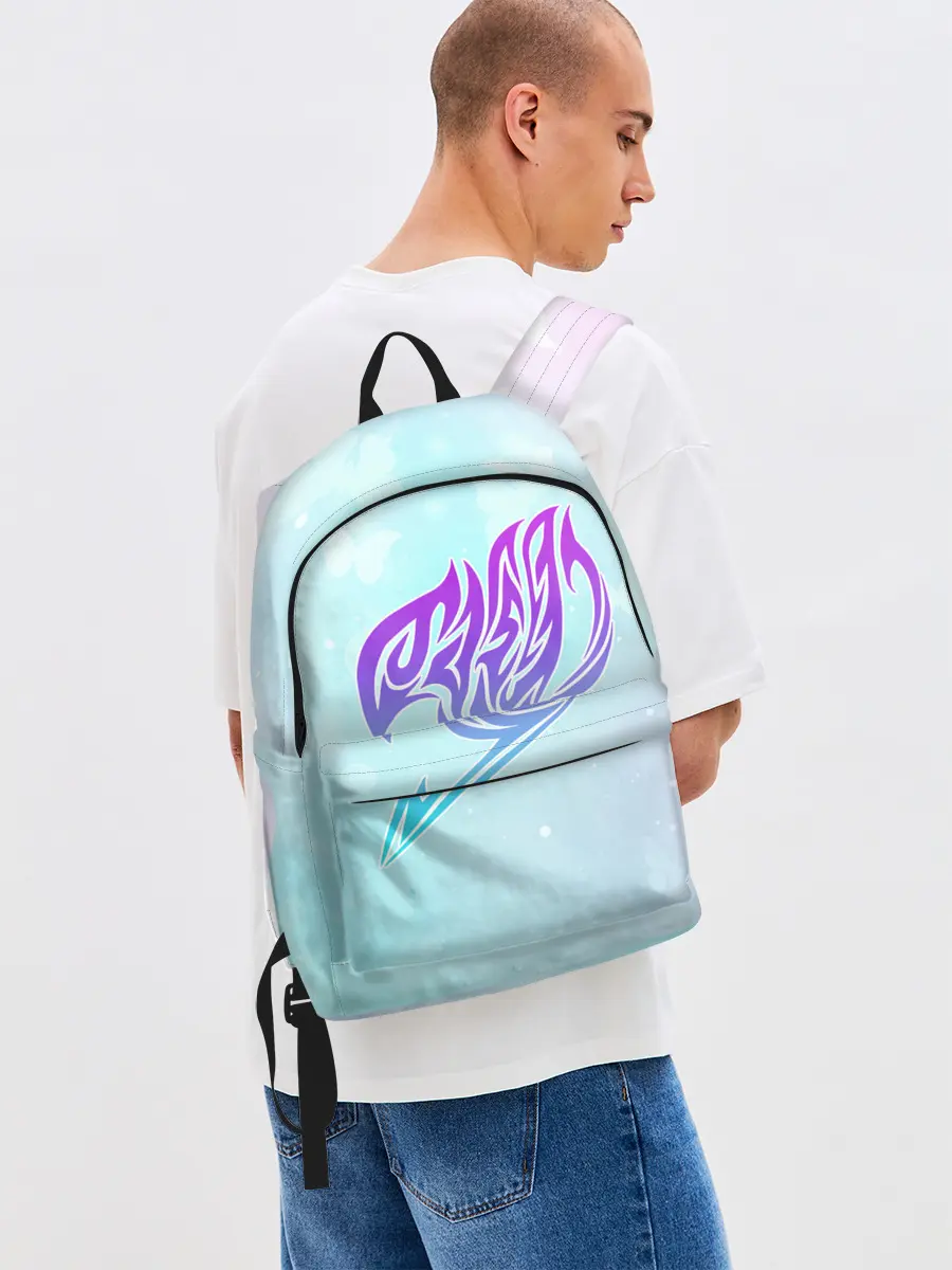 Рюкзак джинсовый / Хвост Феи радужный фон