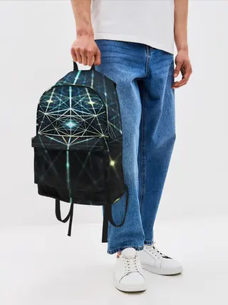 Рюкзак джинсовый / CYBERWORLD ABSTRACT