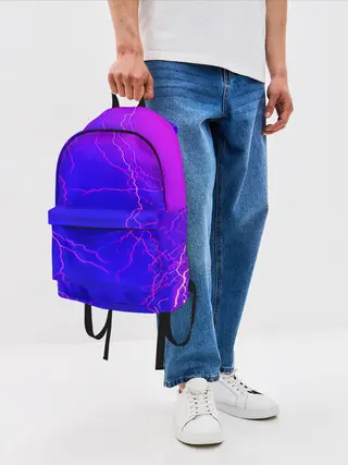 Рюкзак джинсовый / НЕОНОВАЯ МОЛНИЯ