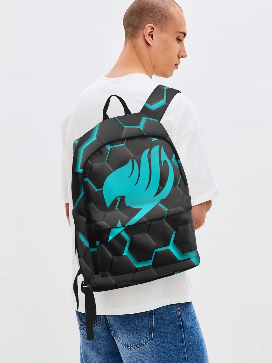 Рюкзак джинсовый / Хвост Феи голубые соты