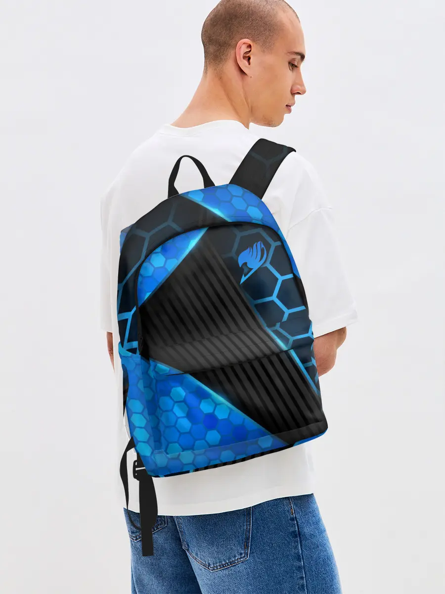 Рюкзак джинсовый / Хвост Феи геометрические соты