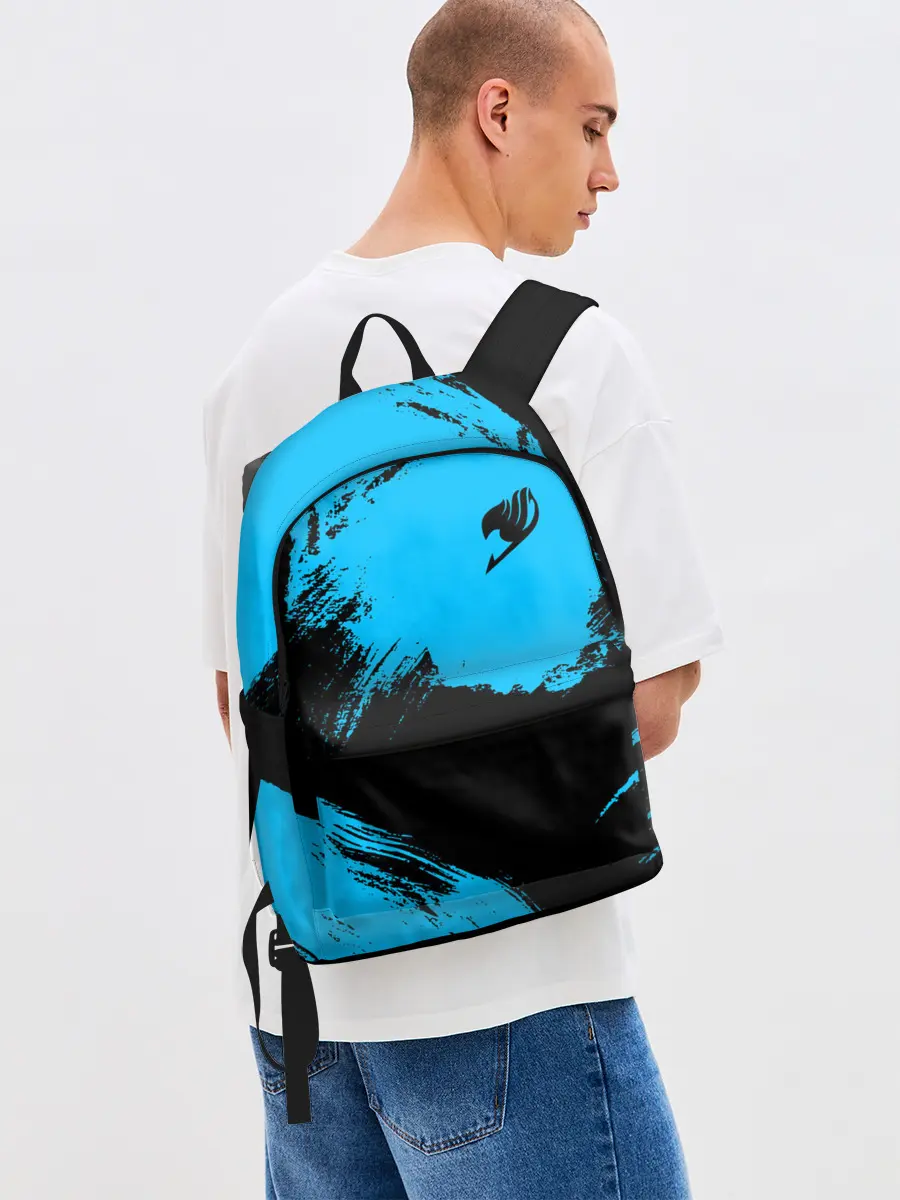 Рюкзак джинсовый / Хвост Феи синие мазки