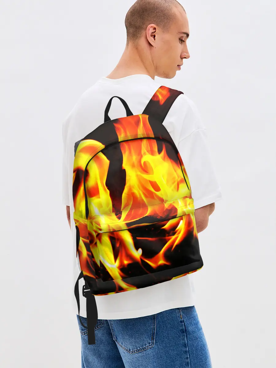 Рюкзак джинсовый / В ОГНЕ