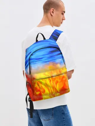 Рюкзак джинсовый / ЛЕД И ПЛАМЯ