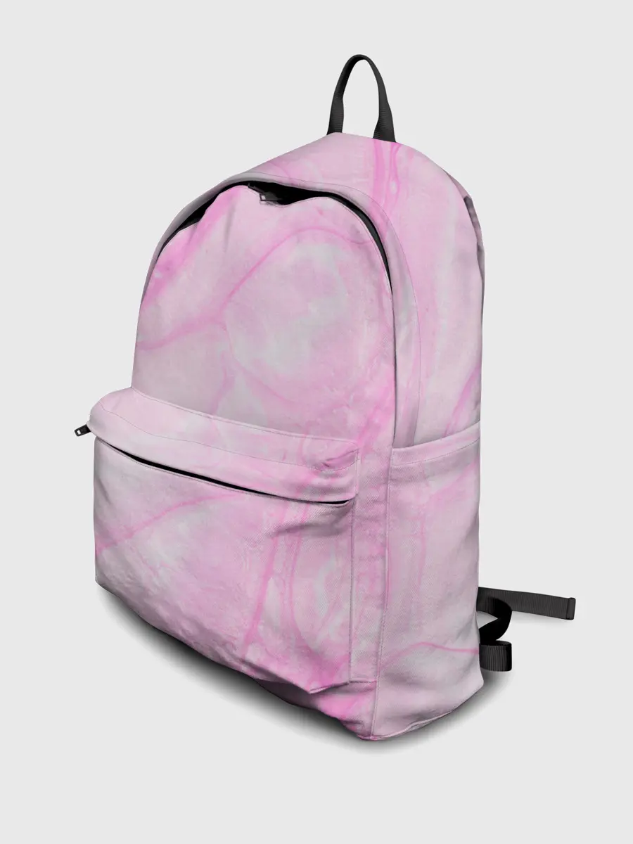 Рюкзак джинсовый / розовые разводы краска зефир