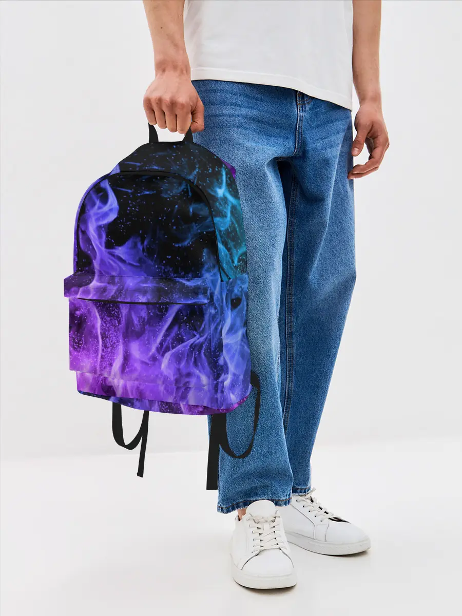 Рюкзак джинсовый / ОГОНЬ НЕОН