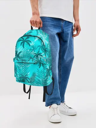 Рюкзак джинсовый / НЕОНОВЫЕ ПАЛЬМЫ