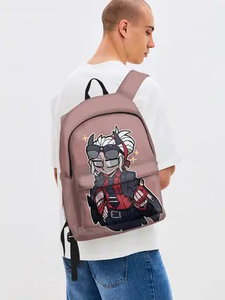 Рюкзак джинсовый / Helltaker.