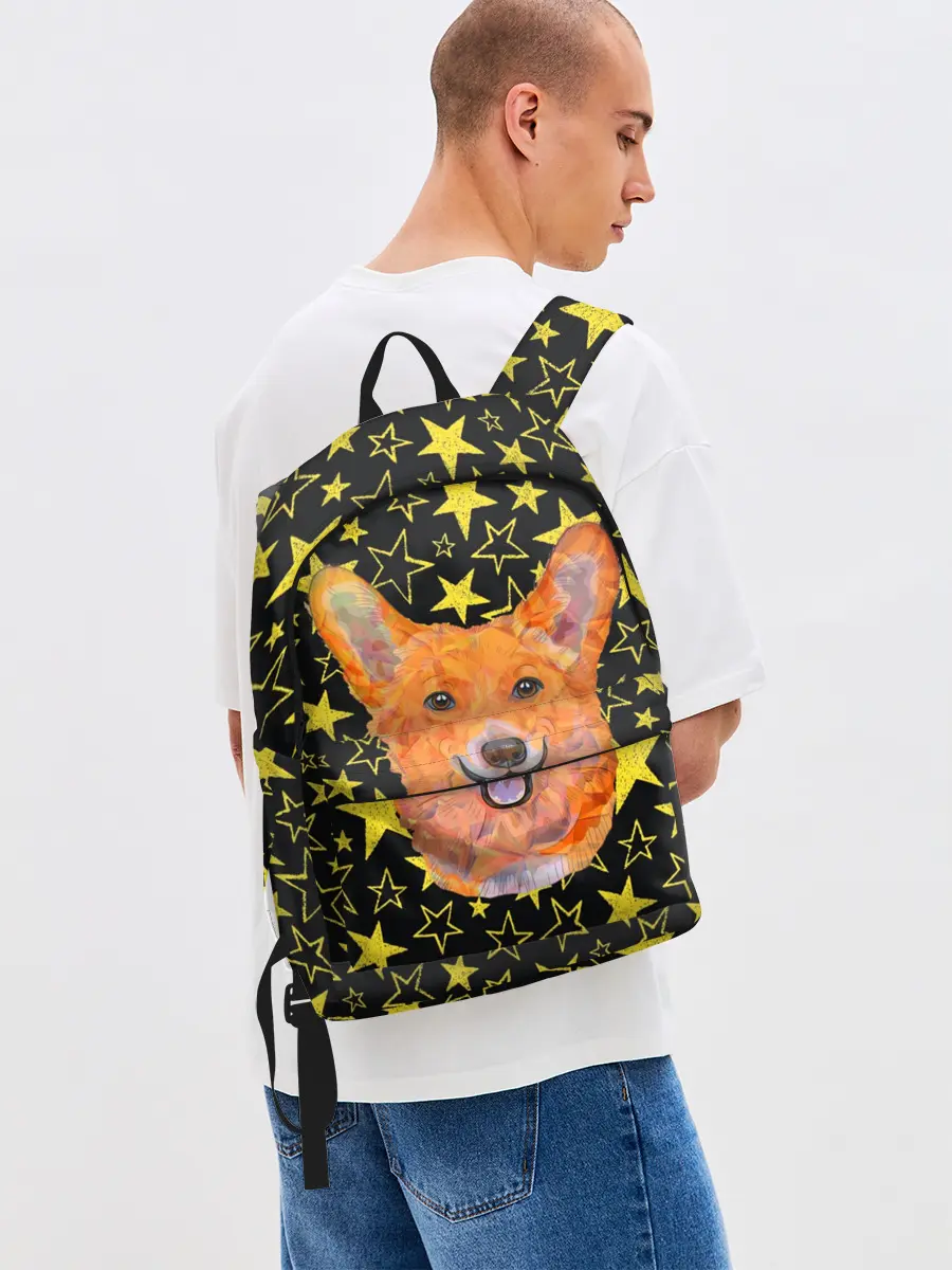 Рюкзак джинсовый / Corgi | Stars