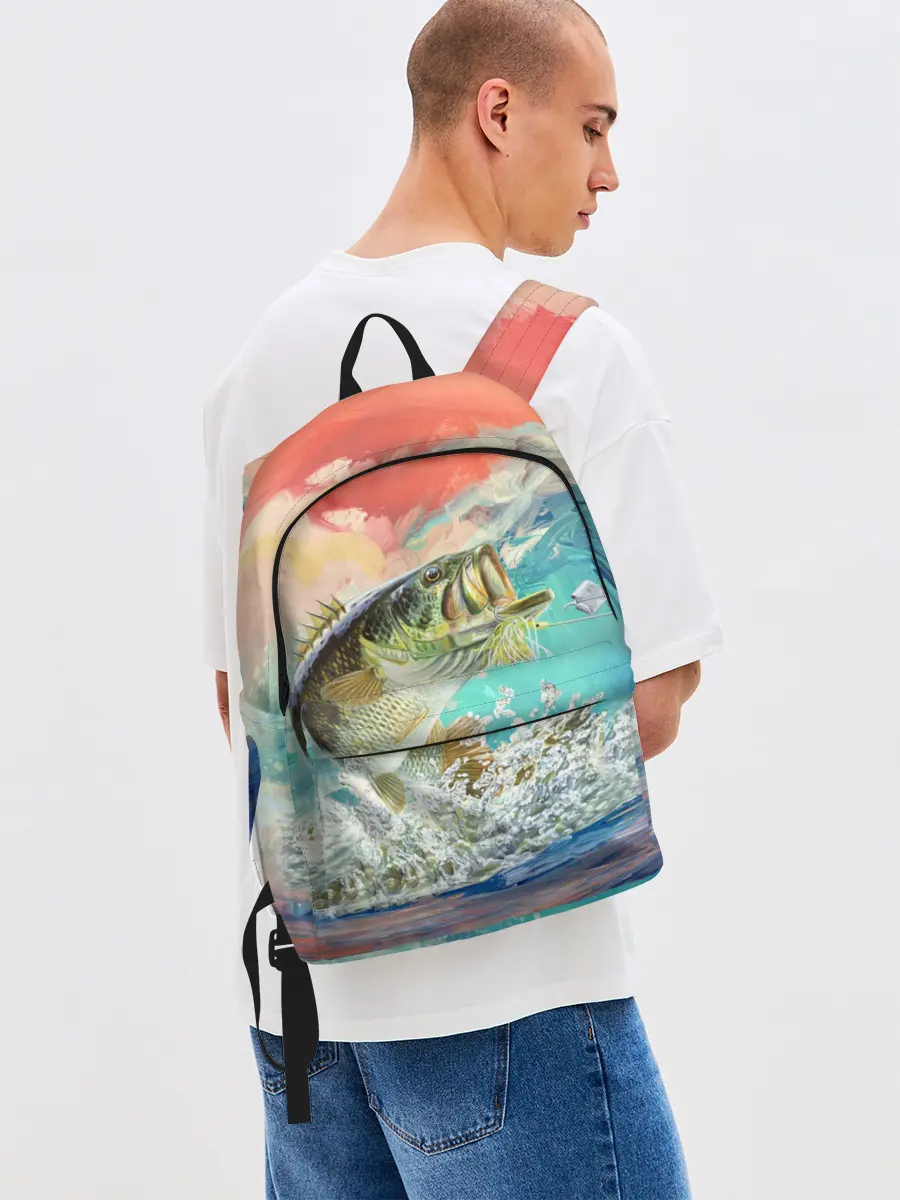 Рюкзак джинсовый / Клёвая Рыбалка