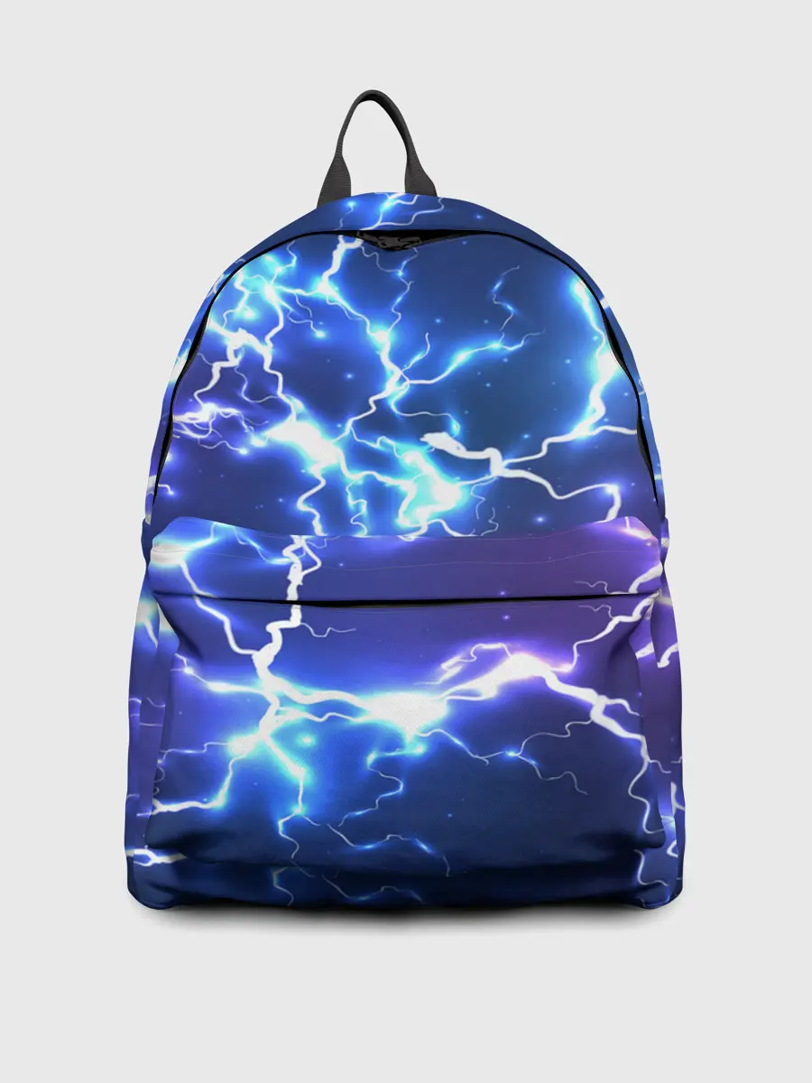 Рюкзак джинсовый / СВЕТЯЩИЕСЯ МОЛНИИ | NEON FLASH