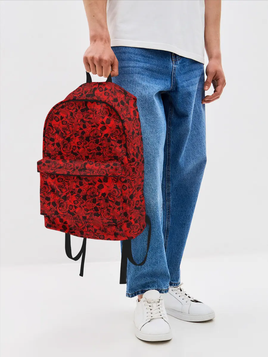 Рюкзак джинсовый / ЧЕРЕПА И РОЗЫ