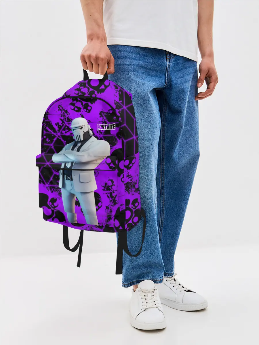 Рюкзак джинсовый / Fortnite | Skull