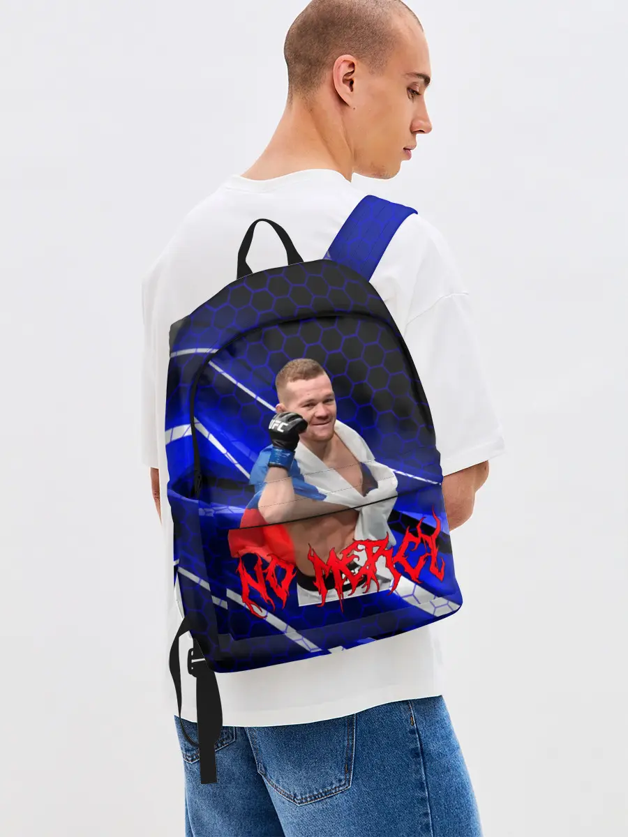 Рюкзак джинсовый / No mercy | Petr Yan