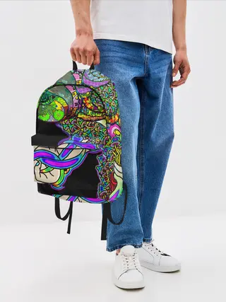 Рюкзак джинсовый / ПСИХОДЕЛИКА NEW