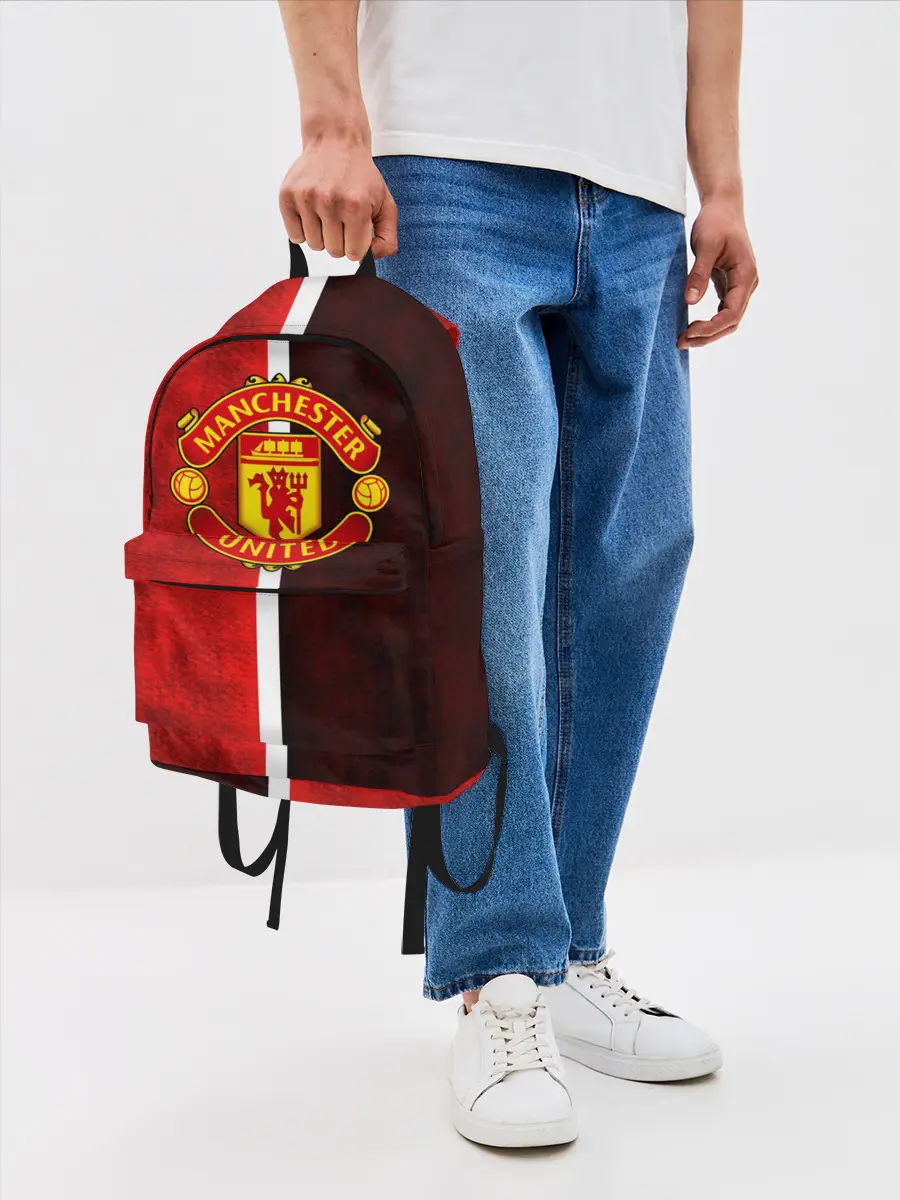 Рюкзак джинсовый / Манчестер Юнайтед 3D