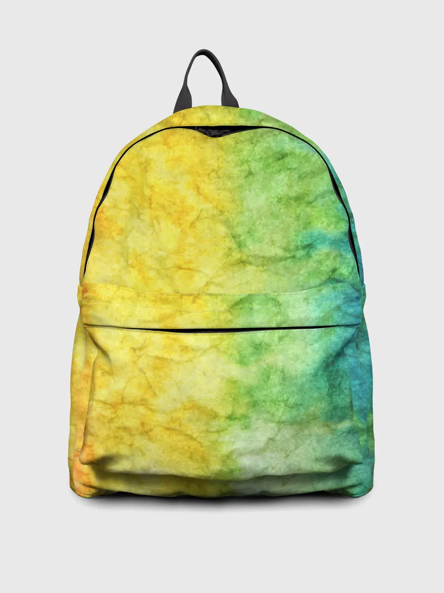 Рюкзак джинсовый / разноцветный акварель градиент