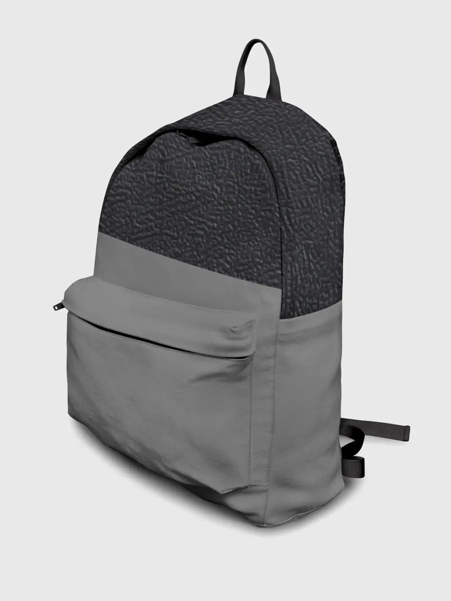 Рюкзак джинсовый / текстура черная кожа рельеф