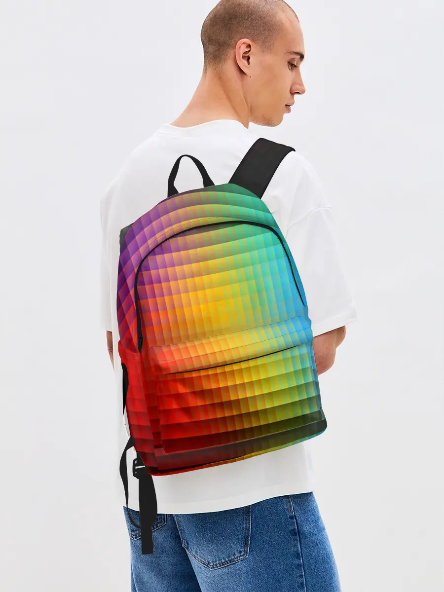 Рюкзак джинсовый / Радужный градиент